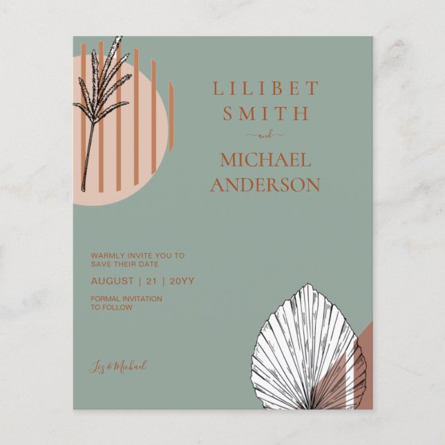 Flyer Formas abstractas escandinavas japonesas GUARDAR L (Frente)