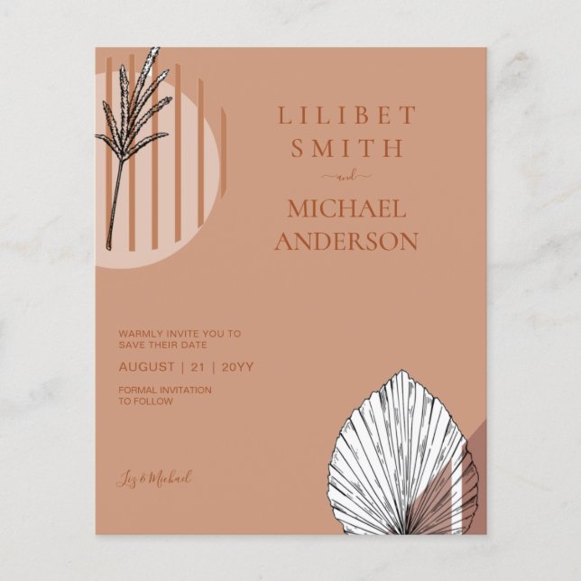 Flyer Formas abstractas escandinavas japonesas GUARDAR L (Frente)