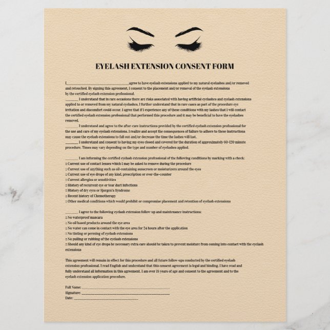FLYER FORMULARIO DE CONSENTIMIENTO DE EXTENSIÓN DE CUERO (Frente)