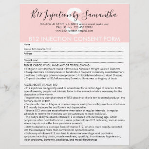 Flyer Formulario de consentimiento de inyección de B12