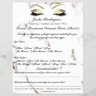 Flyer Formulario de consentimiento para tratamiento faci