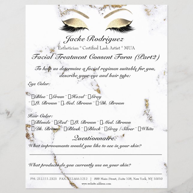 Flyer Formulario de consentimiento para tratamiento faci (Frente)