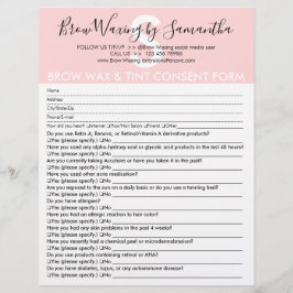 Flyer Formulario de consentimiento y renuncia de cera y 