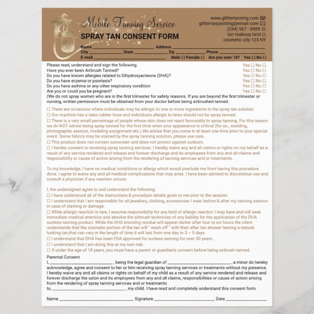 Flyer Formulario de exención de consentimiento de respon (Frente)