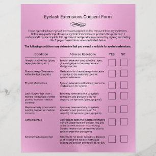 Flyer Formulario de exención de responsabilidad del saló