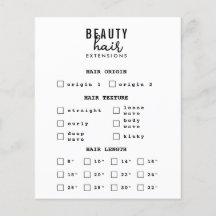 Formulario de pedido de extensiones de cabello y p