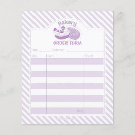 Flyer Formulario de pedido de panadería Panda Donut