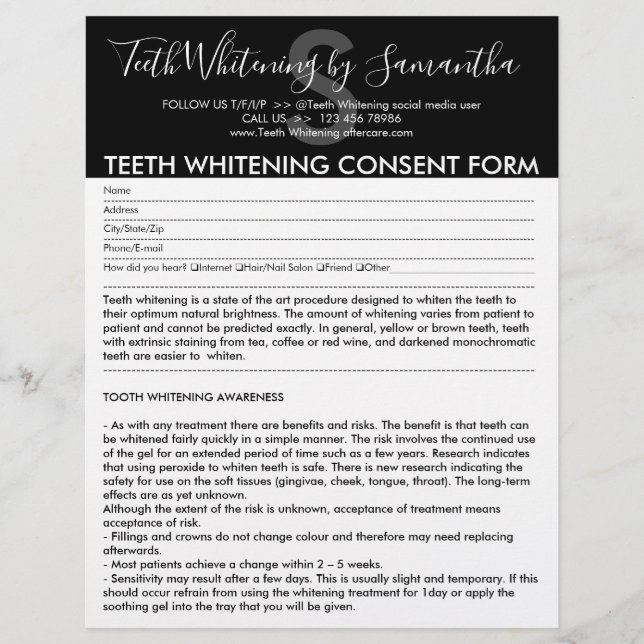 Flyer Formulario de presupuesto de consentimiento modern (Frente)