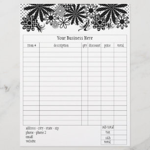 Flyer Formulario De Solicitud De Flores De Punto Blanco