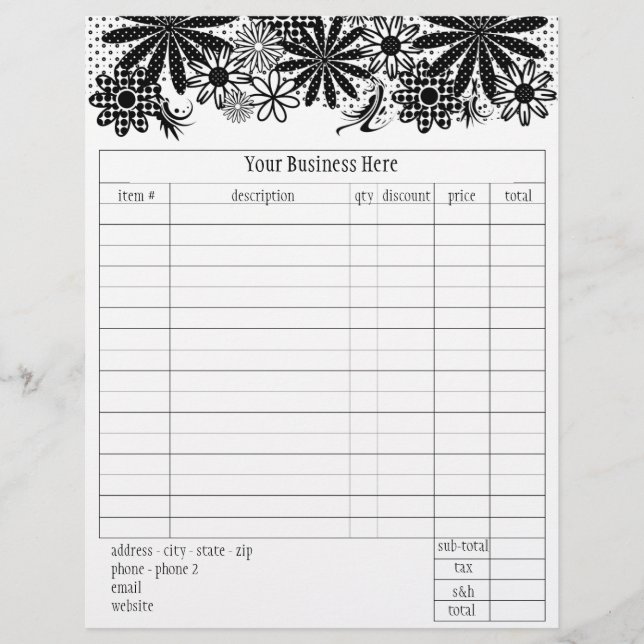 Flyer Formulario De Solicitud De Flores De Punto Blanco  (Frente)