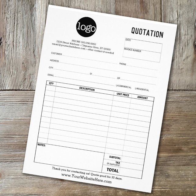 Flyer Formulario Oferta comercial, factura o recibo de v (Subido por el creador)