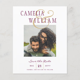 Flyer FOTO Boda de Berry Gold de BUDGET Save the Date