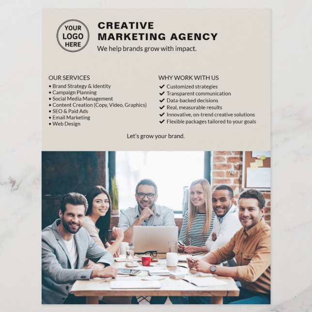 Flyer Foto con logotipo Comercialización Neutral QR (Frente)