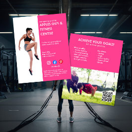 Flyer Foto de barra lateral rosa caliente entrenador per