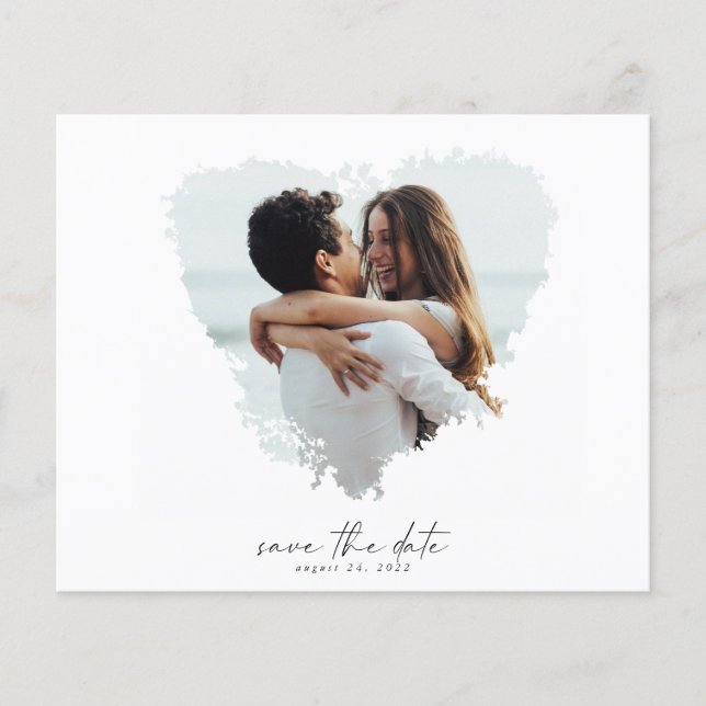 Flyer Foto de Budget Modern Save the Date PostCard (Frente)