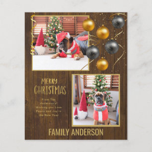 Flyer FOTO de familia PRESUPUESTO Tarjeta de Navidad en