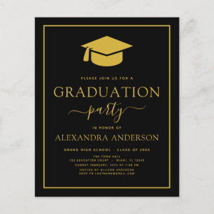 Flyer Foto de la graduación del presupuesto 2023 de Blac