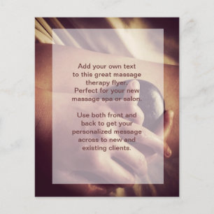Flyer Foto de Masaje de Piedra Caliente