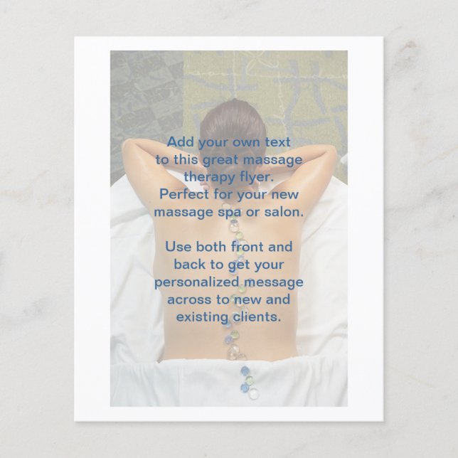 Flyer Foto de masaje de piedras de vidrio de playa (Frente)