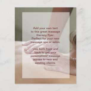 Flyer Foto de masaje sueco