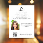 Flyer Foto de negocios código qr belleza de código de qr<br><div class="desc">Personalice y agregue su logotipo comercial,  nombre,  dirección,  texto,  foto,  su propio código QR a su sitio web. Fondo blanco,  texto negro.</div>