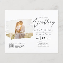 Flyer FOTO DE PRESUPUESTO CÓDIGO QR Boda Invitar Detalle