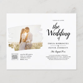 Flyer FOTO DE PRESUPUESTO CÓDIGO QR Boda Invitar Detalle