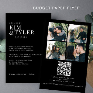 Flyer Foto de presupuesto en una invitación a matrimonio
