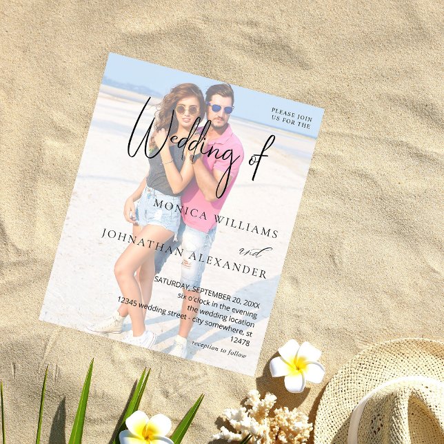 Flyer Foto de presupuesto frente a Boda moderno negro y  (Subido por el creador)