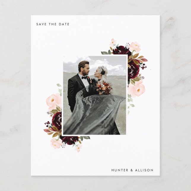 Flyer Foto de presupuesto Guardar la fecha (Frente)