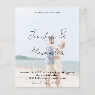 Flyer Foto de Presupuesto Nombres grandes Boda vertical