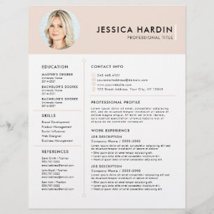 Flyer Foto de reanudación de empleo moderno y limpio en 