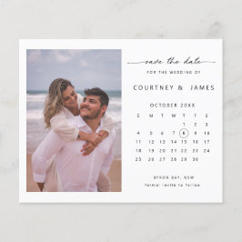 Flyer Foto del calendario del presupuesto Guardar la inv