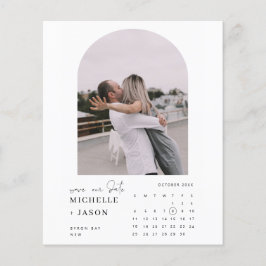 Flyer Foto del calendario del presupuesto Guardar la inv