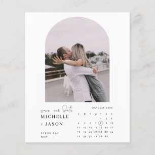 Flyer Foto del calendario del presupuesto Guardar la inv