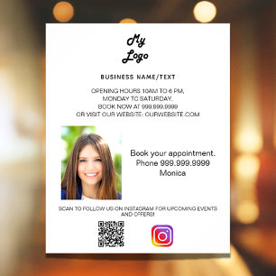 Flyer Foto del logotipo de negocios código qr Instagram 