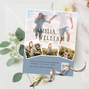 Flyer FOTO DEL PRESUPUESTO Guardar el código QR azul fec