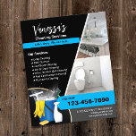Flyer Foto del servicio de limpieza de casas profesional<br><div class="desc">Folletos fotográficos del Servicio de limpieza de casas profesionales.</div>