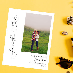 Flyer Foto elegante de Budget Modern Save the Dates