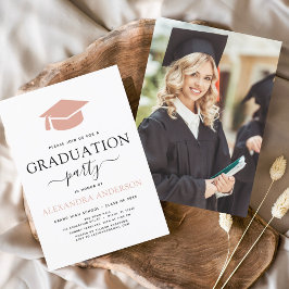 Flyer Foto Elegante Rosa De Graduación Presupuestaria 20