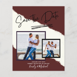 Flyer FOTO Guarda la Fecha - Letra a Mano Moderna