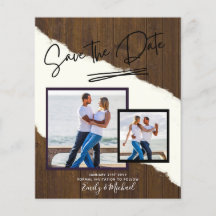 FOTO Guardar la fecha - Guión manuscrito moderno