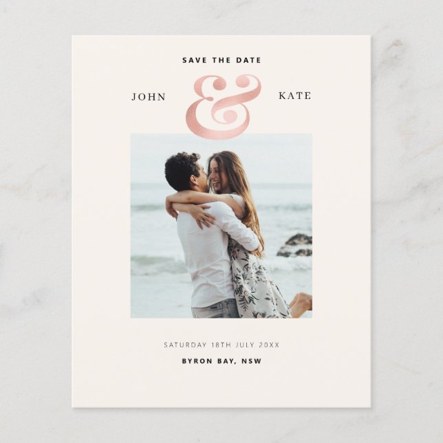 Flyer Foto Guardar la invitación de fecha (Frente)