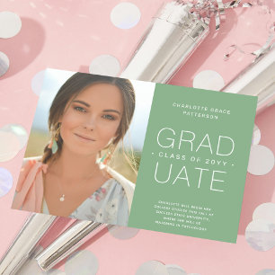 Flyer Foto Minimalista de Invitación de graduación de pr