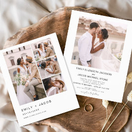 Flyer Foto Minimalista de presupuesto Cinco Bodas blanco