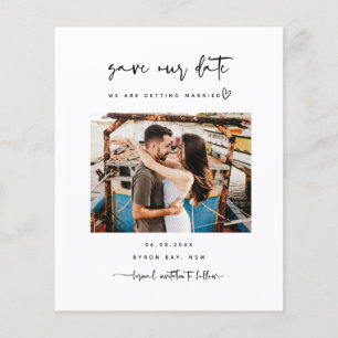 Flyer Foto Minimalista y moderna de presupuesto Guardar 