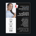 Flyer Foto personalizada, Escuela de Conducción, instruc<br><div class="desc">Foto personalizada,  Escuela de Conducción,  Aviso publicitario del instructor por la Tienda de tarjetas de visita.</div>