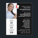 Flyer Foto personalizada, Escuela de Conducción, instruc<br><div class="desc">Foto personalizada,  Escuela de Conducción,  Aviso publicitario del instructor por la Tienda de tarjetas de visita.</div>