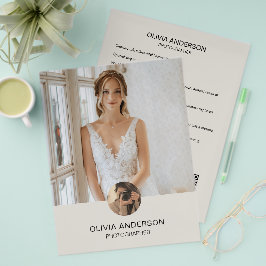 Flyer Foto Personalizado moderna Fotógrafa QR