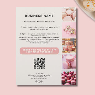 Flyer Foto personalizado QR Social Media Bakery Business